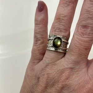 Sterling silver spinner ring, approximately size 7